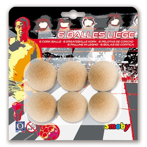 Lot de 6 balles Smoby liège