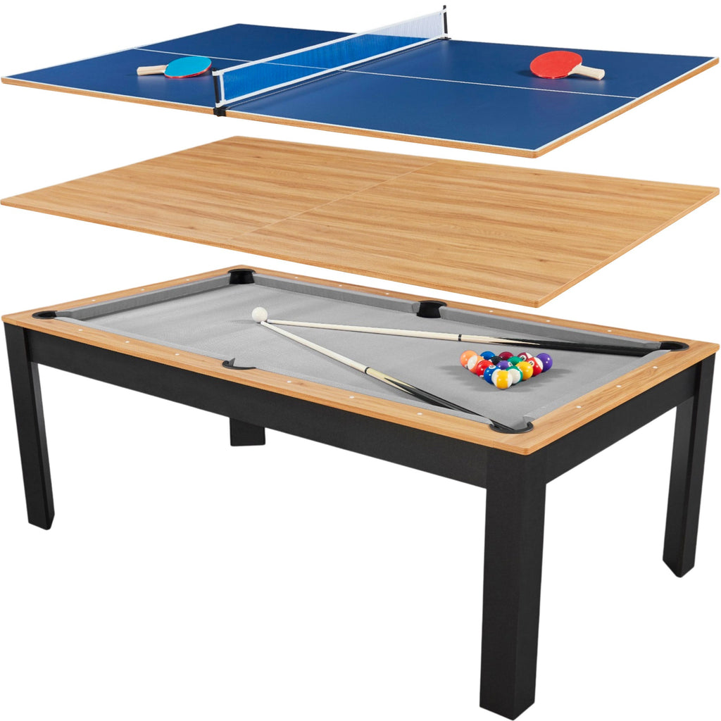 Billard convertible 7FT Prego duo noir et bois