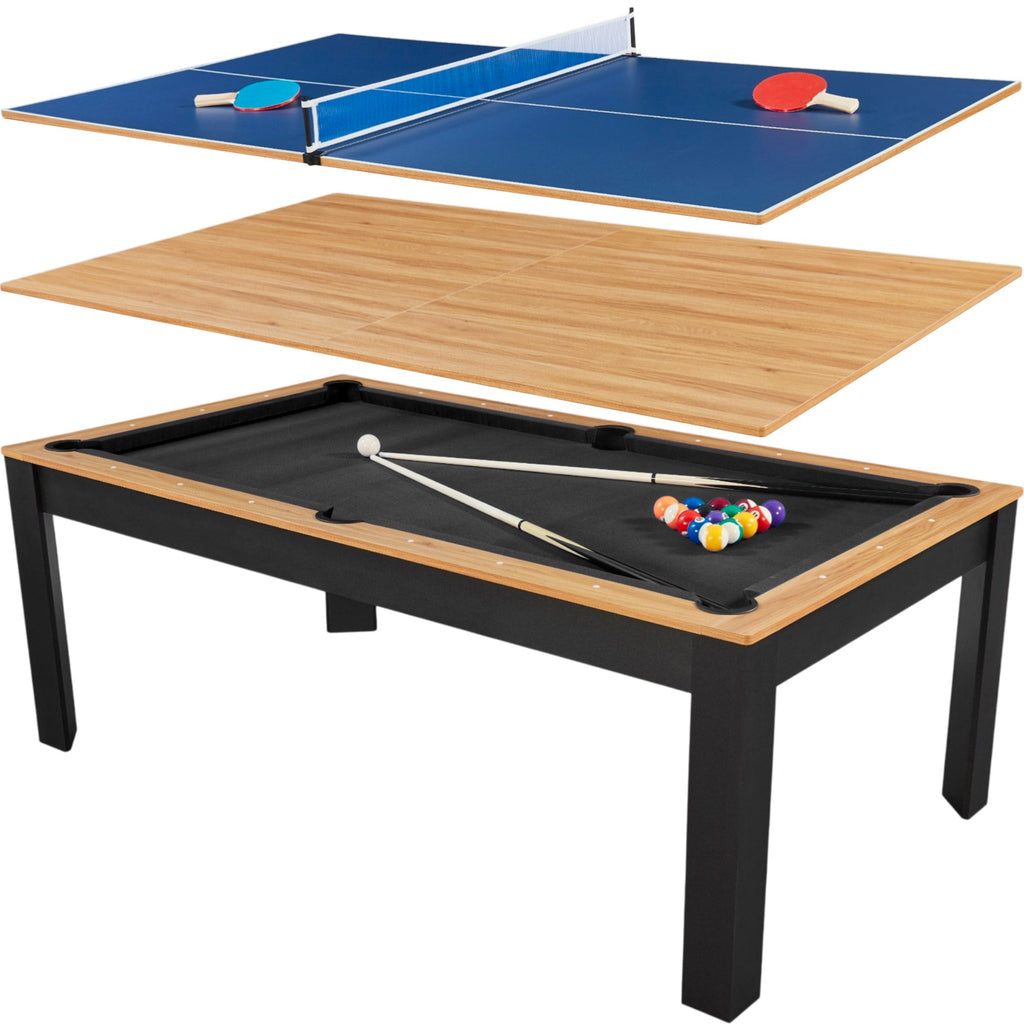 Billard convertible 7FT Prego duo noir et bois