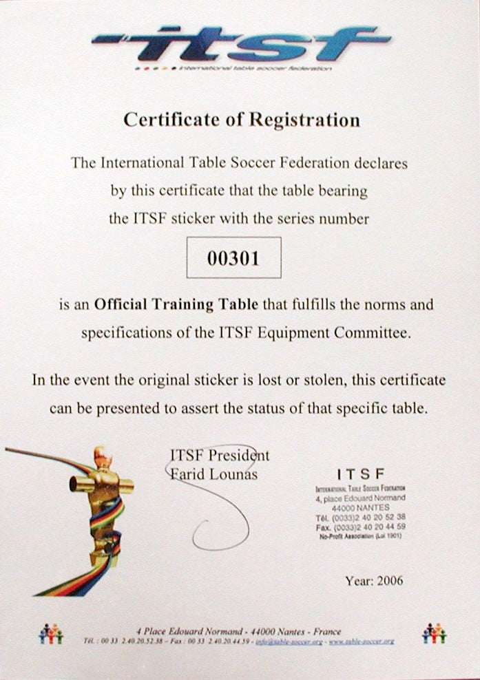 Baby foot Garlando Pro Champion ITSF