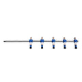 Barre inox Petiot 5 joueurs coulés avec butée bleu