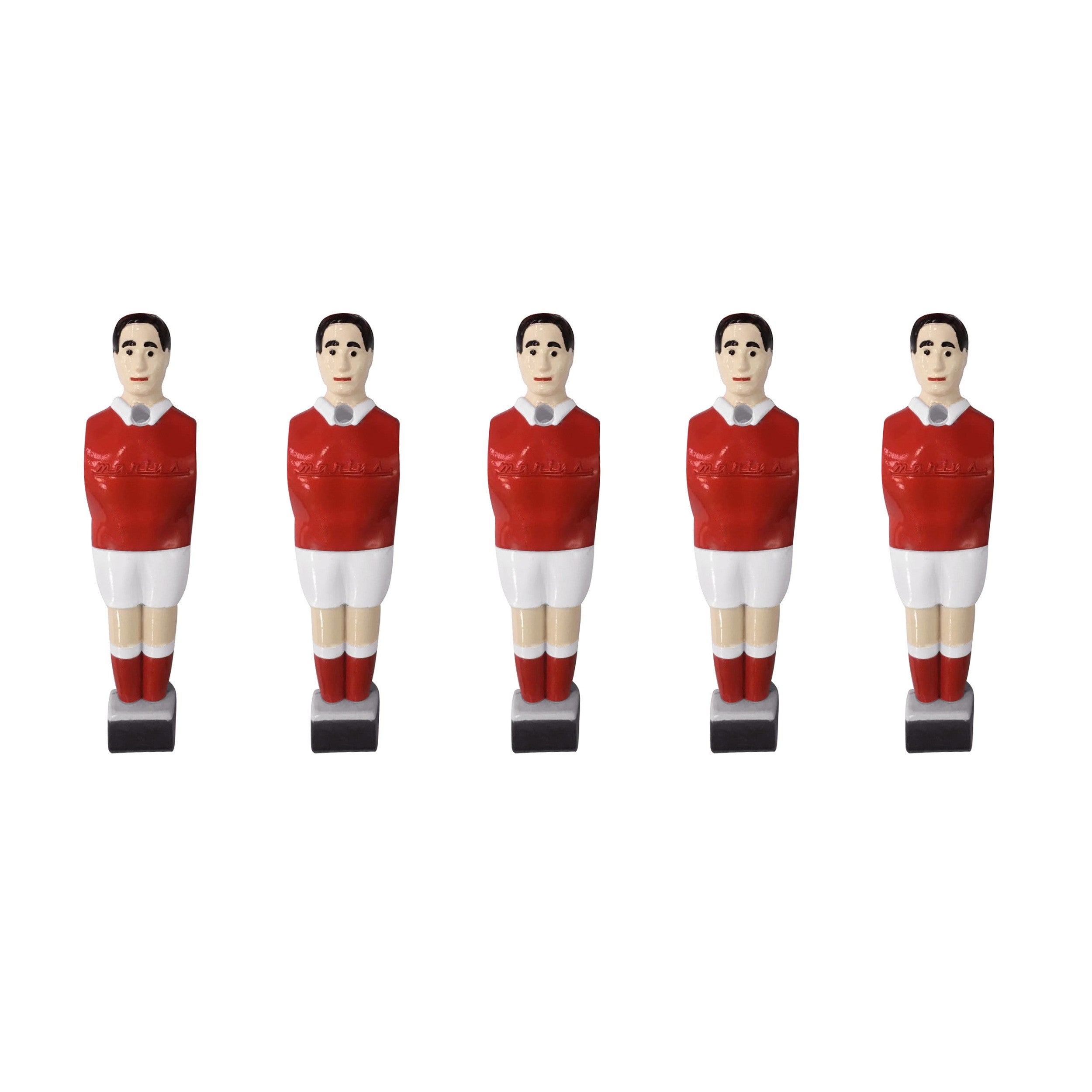 Lot de 11 joueurs Marius rouges et 4 barres Inox