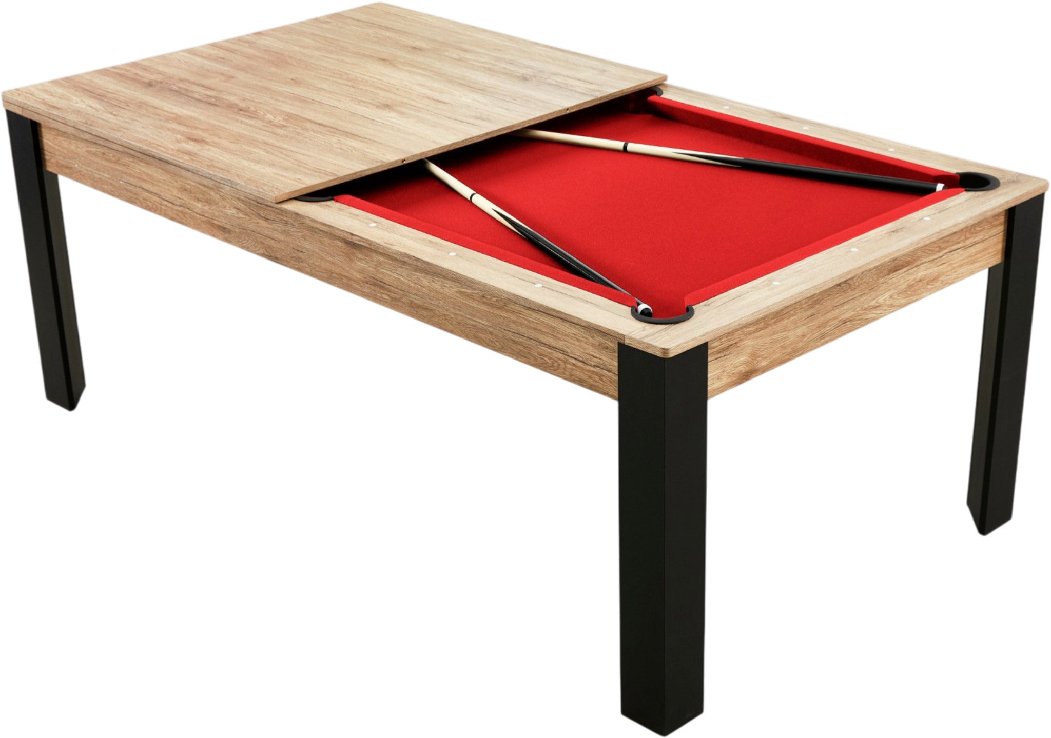 Billard convertible 7FT Prego chêne fumé