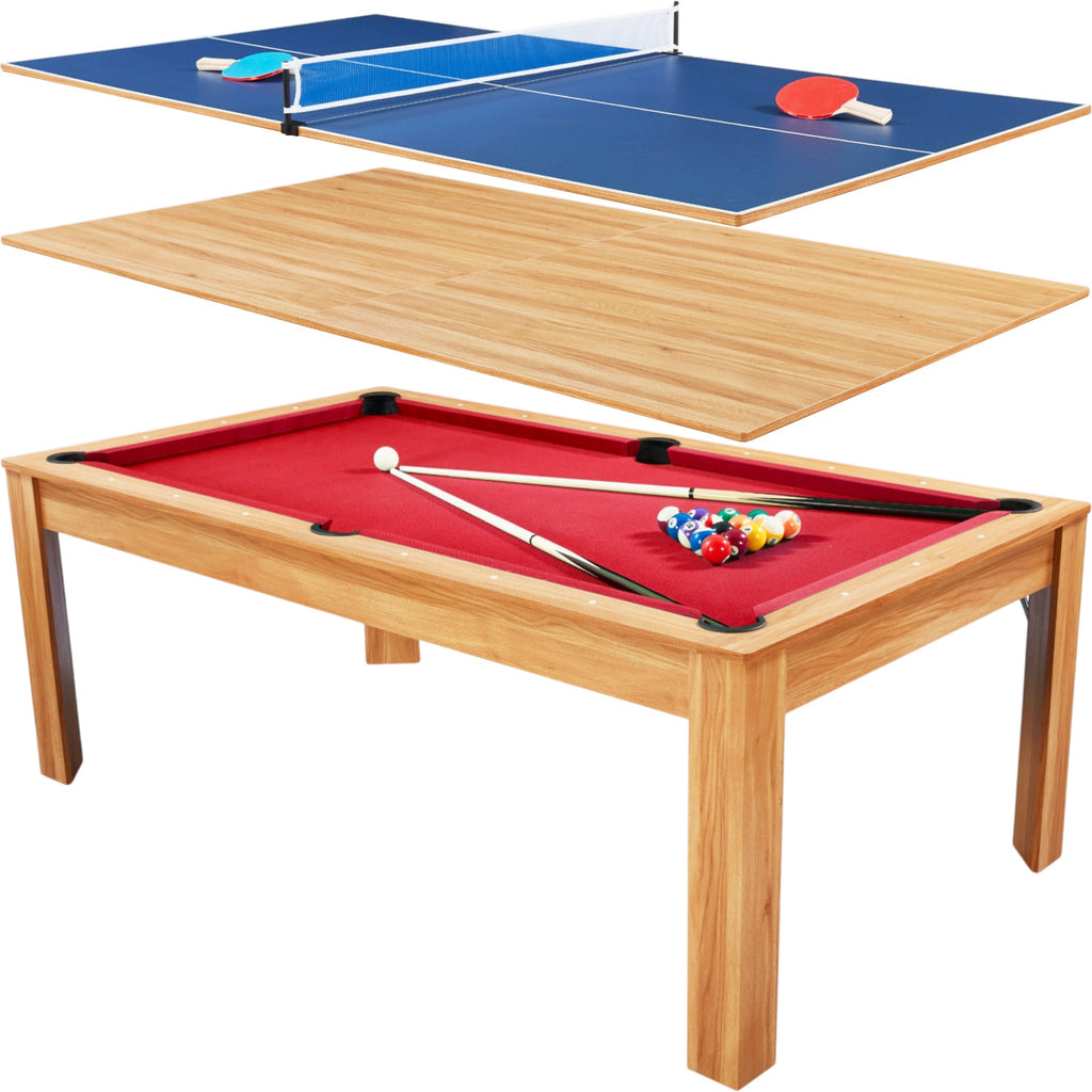 Billard convertible 7FT Prego Bois Clair