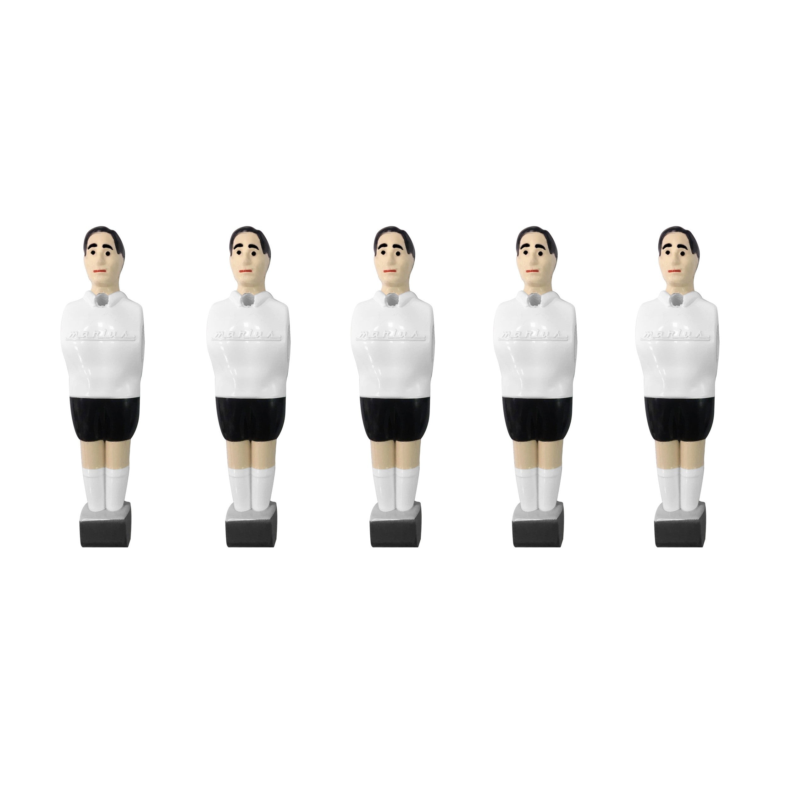 Lot de 11 joueurs Marius blancs et 4 barres Inox